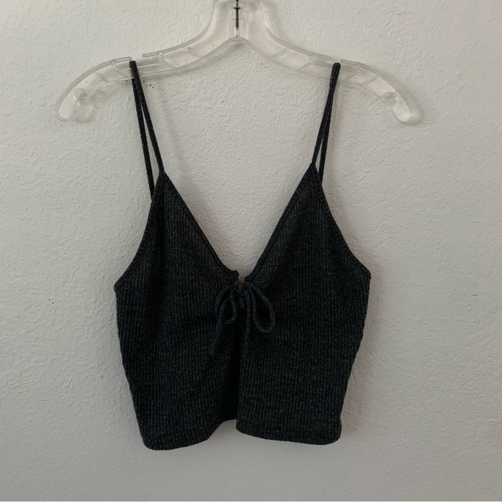 gray knit brandy tank